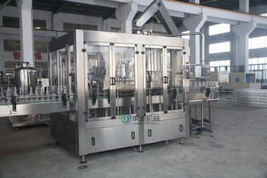 3 in 1 Glass Bottle Filling Machine With Aluminum Screw Cap , Beverage Filling Machine