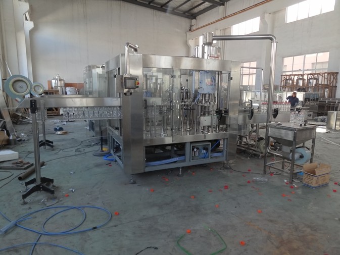 3 In 1 Juice Bottling Equipment Stainless Steel / Filling Capping Machine